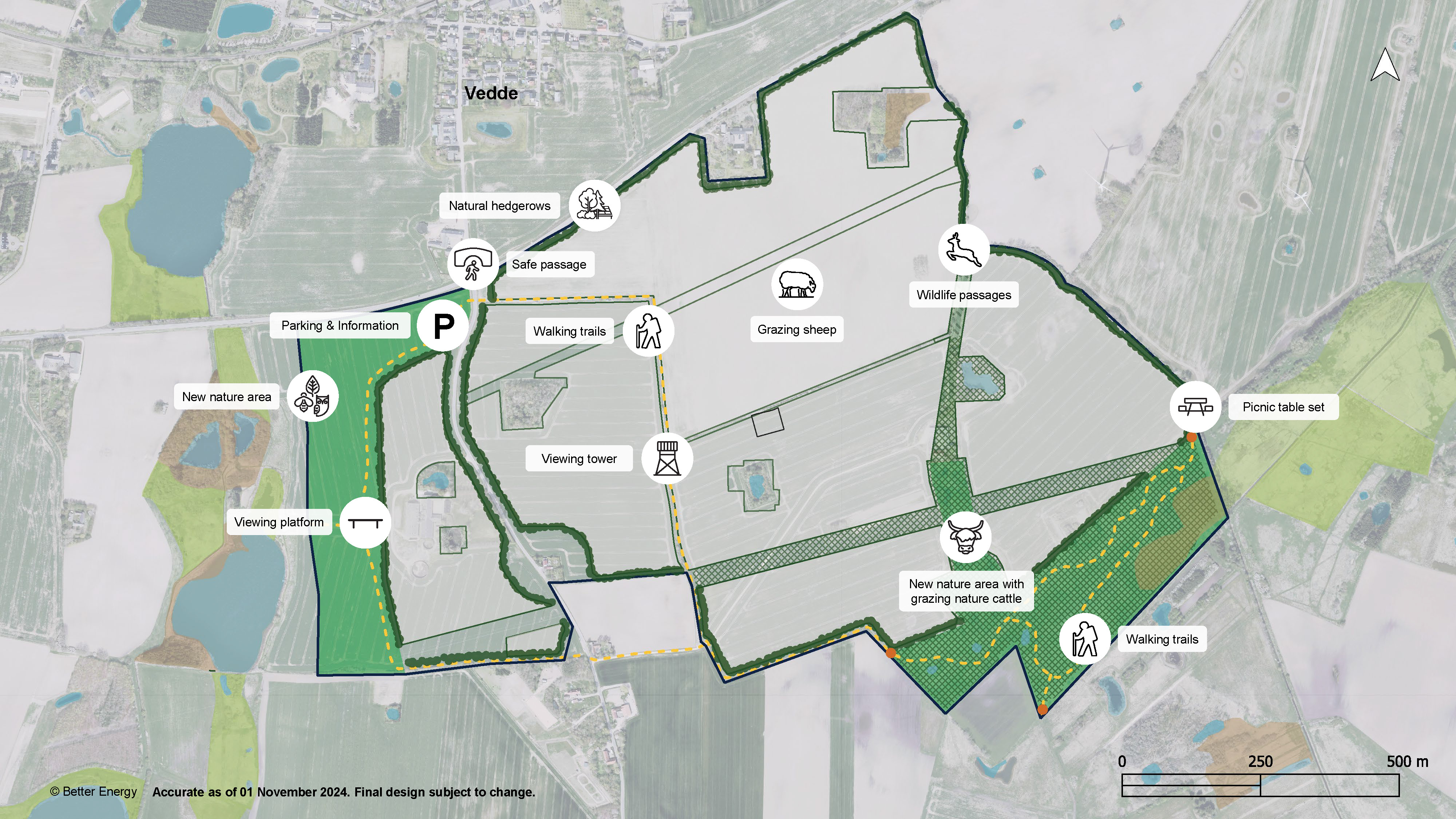 Solar Park Project map of Vedde